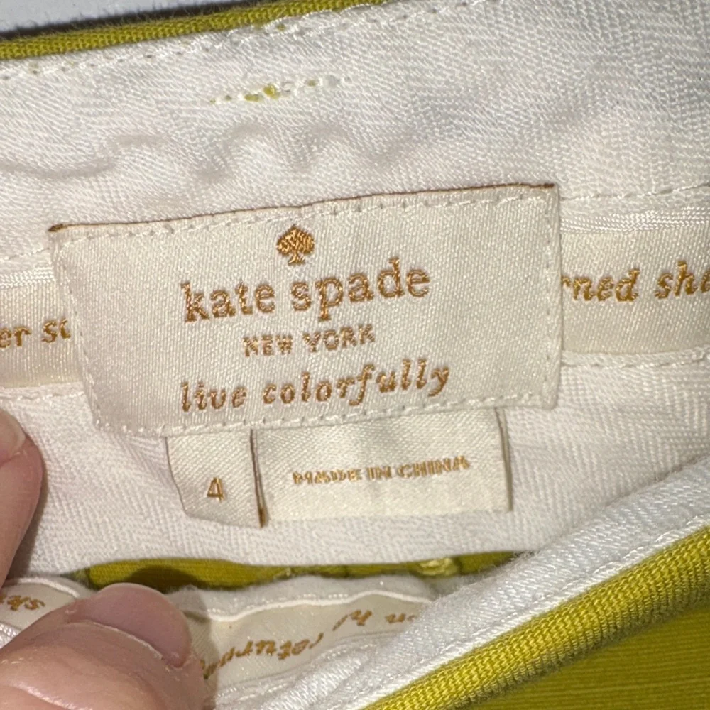 Kate Spade Vibrant Yellow Trousers size 4